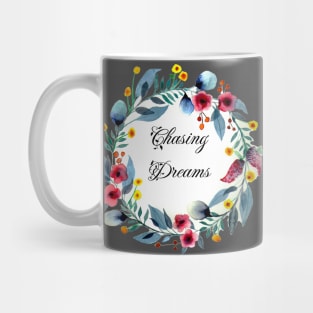 Watercolor Dreams  Floral Wreath in Stylish Elegant Style Mug